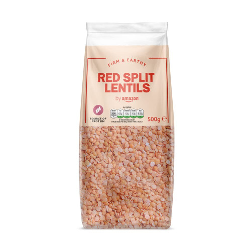 by Amazon Red Split Lentils, 5 packs of 500g 1