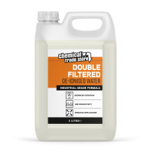 Chemical Trade De-Ionised Water for Car Batteries & Steam Irons, 5L - Ultra Pure, Low Conductivity, Demineralised for Industrial & Household Use