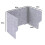 80cm Gray Felt Desk Privacy Divider Panel - 80cm Foldable Classroom Desk Partition Shields -Desktop Separator Panel 2
