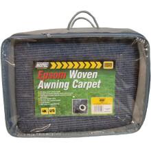 BITS4REASONS MAYPOLE NEW MODEL MP93550 BLUE/GREY EPSOM WOVEN AWNING CARPET, 2.5m x 5m - Breathable Ground Sheet, Durable Camping & Caravan Flooring
