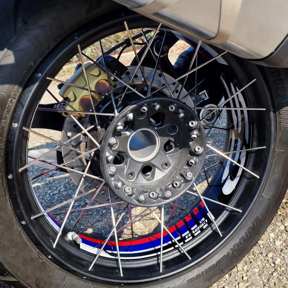 Resin Bike Motorcycle 3D Stickers Compatible With Bmw R 1250 Gs Adventure Rallye 2022. 17" And 19" Wheels Protections From Bumps And Scratches. Resin 5051226434075