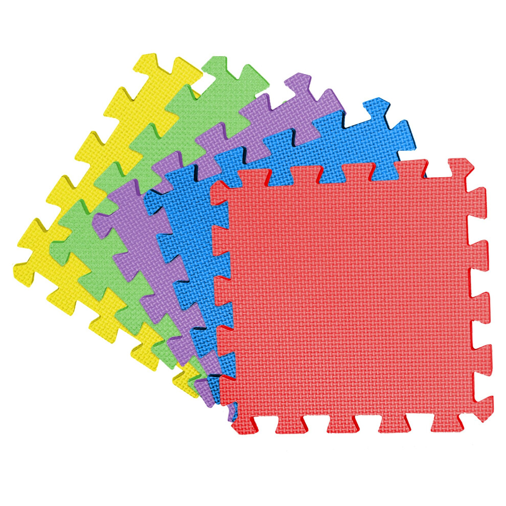 Baby Play Foam Mats, 1Cm Thick Eva Foam Play Mat For Floor, Soft Interlocking Floor Mats For Comfortable And Durable Play Area 30X30, 10 Tiles Blado