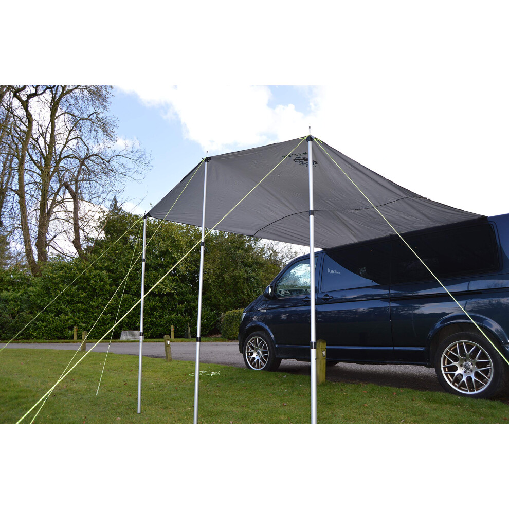 Wild Earth Delux Sun Canopy Awning For Vw Camper Van Motorhome Rv 2.4M X 3M Medium Grey 5051226442728