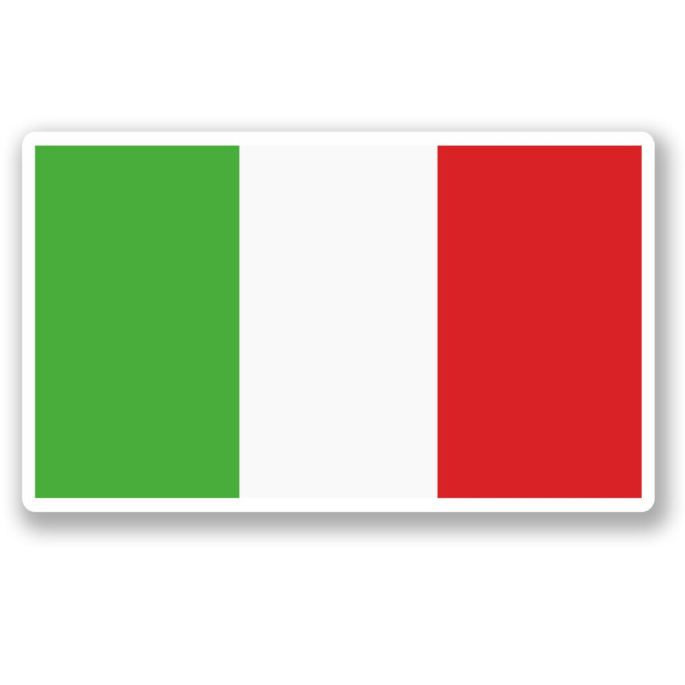 2 X 10Cm Italy Italian Flag Vinyl Sticker Ipad Laptop Car Travel Luggage #5268 (10Cm Wide X 6Cm Tall) 5051226436581