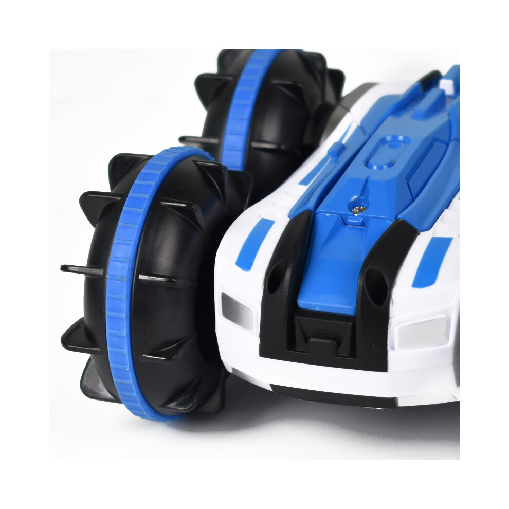 (Green) 2.4Ghz Rc Car Remote Control Stunt Car Waterproof Driving On Water And Land Amphibious Electric Toys For Children Green 110691686220