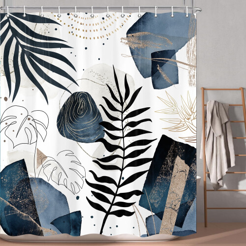 Boho douchegordijn van polyester, 54x70 inch, met haken. 2