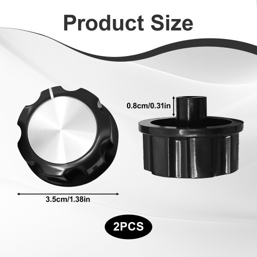 2PCS Air Fryer Replacement Knob, Replacement Part Timer Knob D Type Shaft Knobs for Air Fryer Part 1