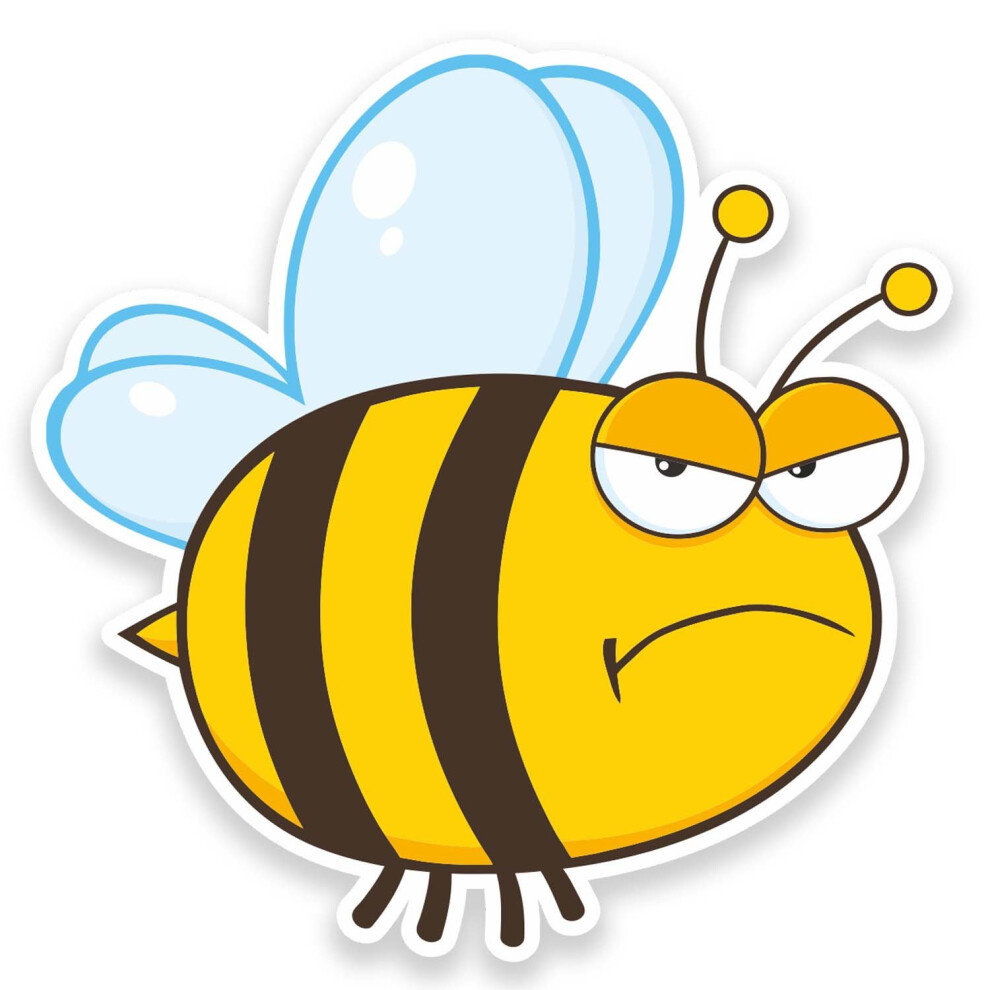 2 X Honey Bee Sticker Car Bike Laptop Helmet Roller Derby Kids Fun #9182 (10Cm Wide X 10Cm High) 5051226435379