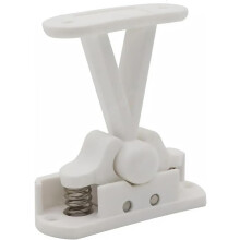 JUTTAUTO Static Caravan Door Retainer Catch Heavy Duty Van White Extended with Stainless Steel Springs Vi/va T Type Holder Clip for Motorhome RV