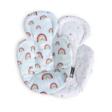 4moms Newborn Insert for Baby Swing, Baby rockaRoo, Printed on Both Sides, Soft, Little Rainbow