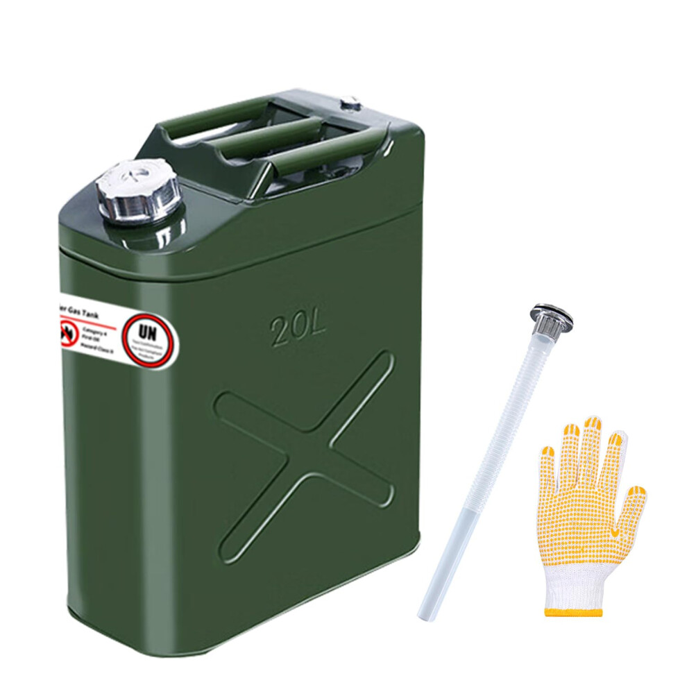 Zemoeng 20L Metal Jerry Can Petrol Can With Flexible Spout For Diesel, Petrol - Un Approved Fuel Can 5051226471926