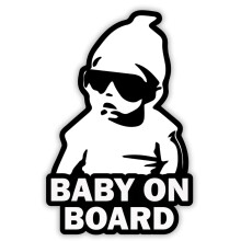 Baby on Board Sticker for Cars Funny Cute Safety Caution Decal Sign for Car Window and Bumper No Need for Magnet or Suction Cup