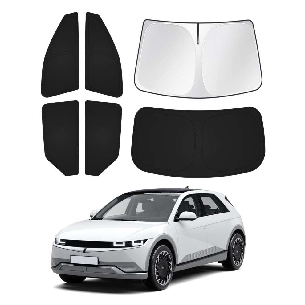 Canvcle Windshield Sun Shade For Hyundai Ioniq 5 2022-2023 2024 Ioniq 5 Accessories Sunshade Side Rear Window Shade Cover Sun Visor Shield Privacy 5051226478819