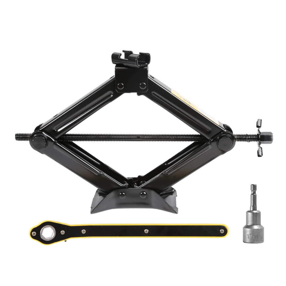 Leadstand Scissor Jack Is 2Tons Labor-Saving Design, Thickened Steel Plate. It Can Be Used With Electric Drill, Suitable For Cars And Suv 5005267001574