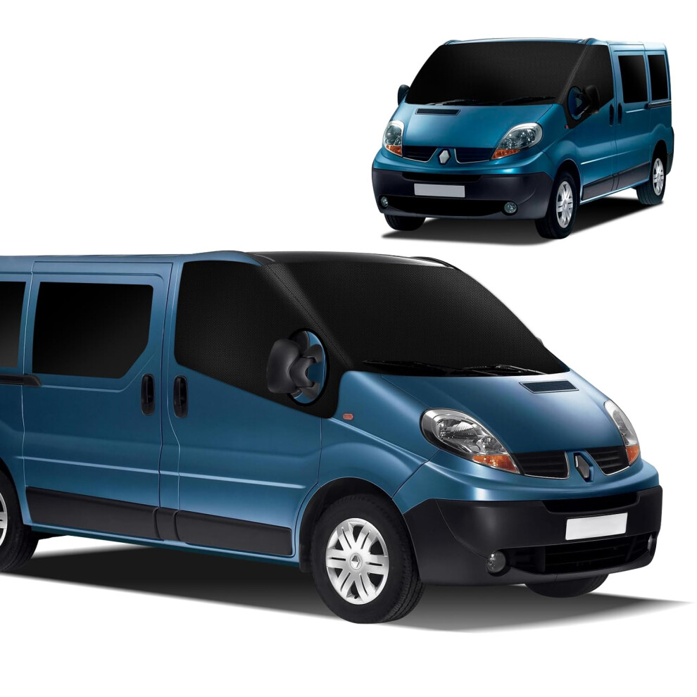 Maxearn For Renault Trafic 2001-2014 Front Windscreen Wrap Cover, 600D Oxford Fabric Blackout Waterproof Car Windshield Cover 5051226479427