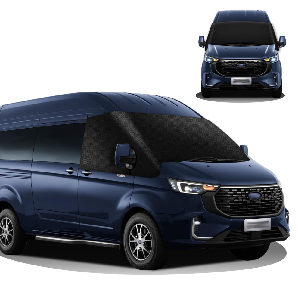 Maxearn For Transit Mk7 Front Windscreen Wrap Cover, 600D Oxford Fabric Blackout Waterproof Car Windshield Cover 5051226478901