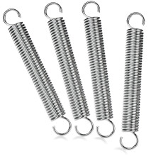 COM-FOUR 4x tension springs with double hooks - spring for tent, awning, caravan - fastening accessories - tension spring sun sail - steel spring