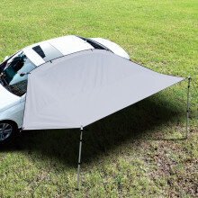 Dulepax Car Awning, 2.5M, Grey, Waterproof, UV-Resistant, Suitable for Cars, Vans and Campers, Piping or Suction Cup Mounting