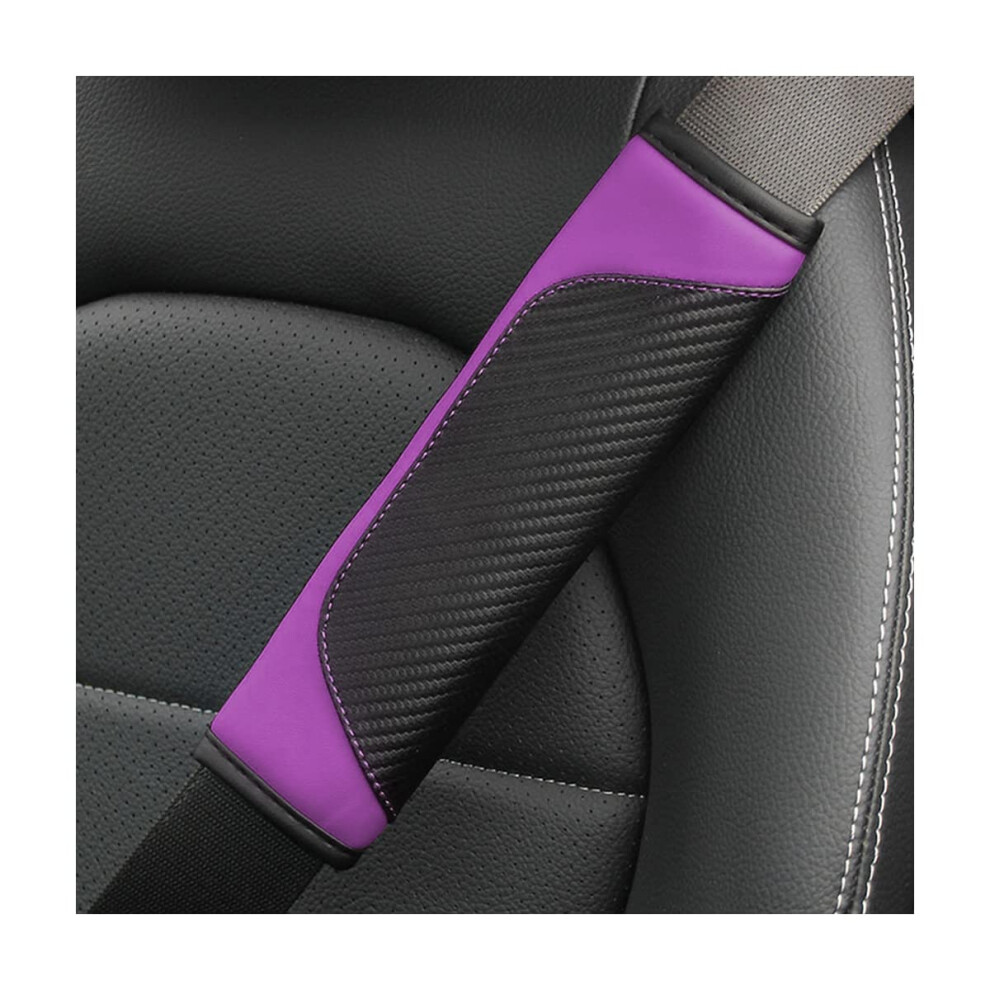 Jnnj 2Pcs Car Seat Belt Cover, Carbon Fiber Safety Seatbelt Shoulder Strap Covers Grain/Black 5051226491092