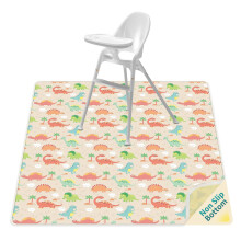Large Splash Mat for Under High Chair 51", Anti Slip Baby Feeding Mat for Dropping Food, Waterproof Splat Mat for Art, Crafts,Playtime