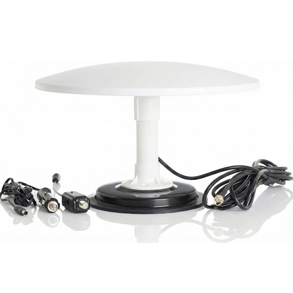 Kuma Cosmos Magnetic Caravan Tv Aerial | High Gain 360 Omnidirectional Freeview Digital Hd Tv Antenna | Built-In Signal Booster 5051226489488