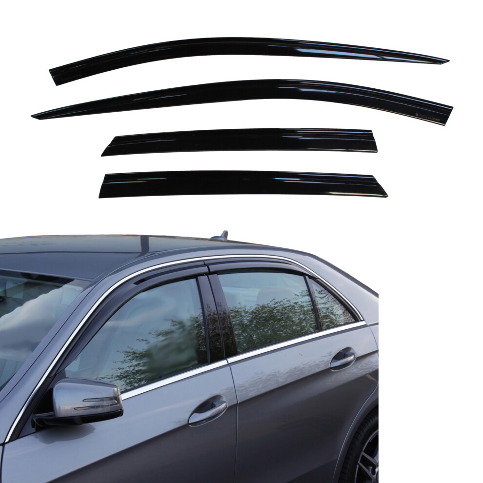 Auto Clover Wind Deflectors Set For Mercedes E Class Saloon W212 2009-2016 (4 Pieces) 5051226487170