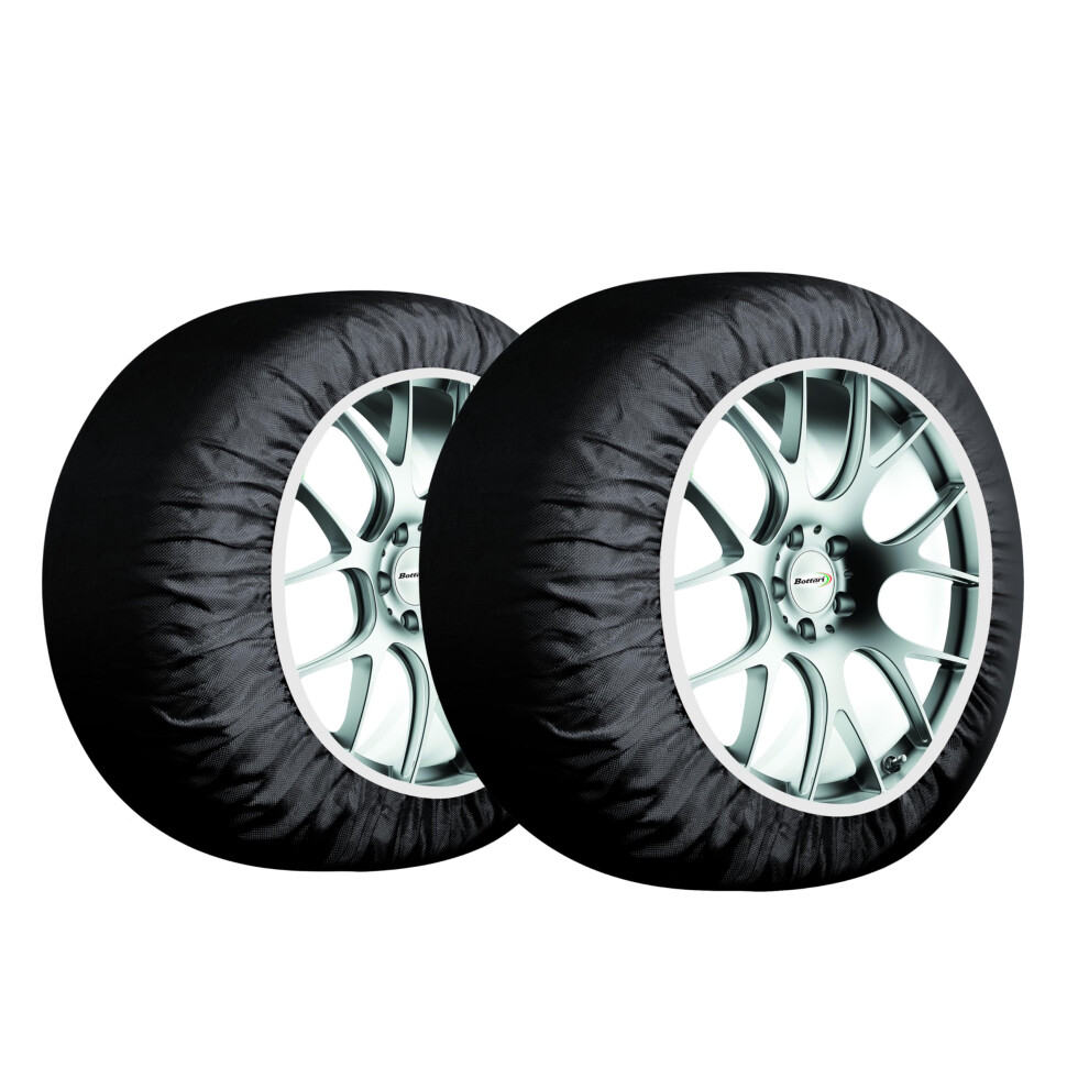 Bottari Arctic Socks Approved Snowsocks, 2 Socks, Size S, Textile Snow Chains For R13 - R17 (Detailed Tire Measurements Inside) Black 5051226472954