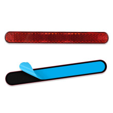 AYBUY 2Pcs Motorcycle Reflectors, Stick-on Rectangular Safety Reflector, Strong Reflective Ability Red Light Reflectors