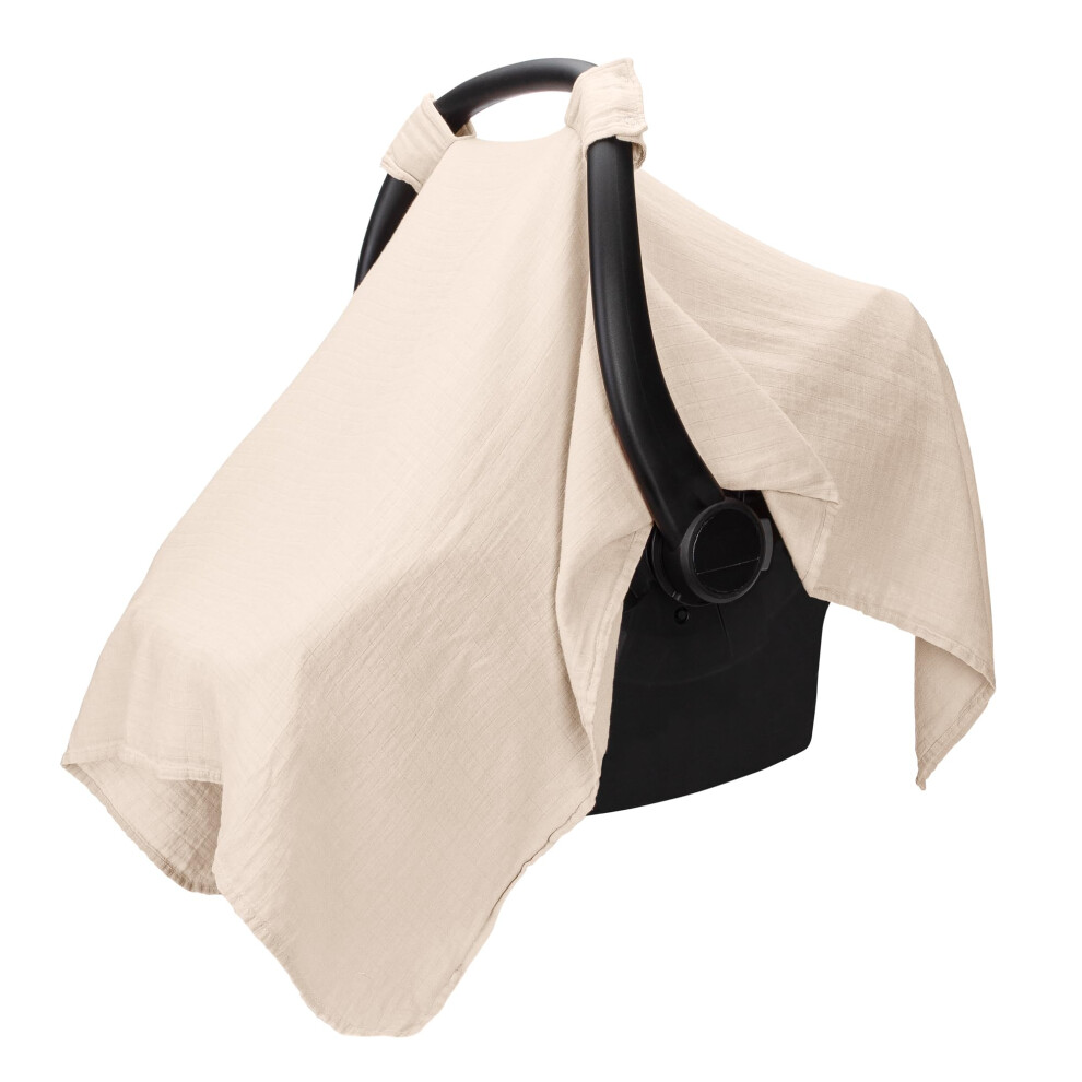 Muslin Cotton Baby Car Seat Cover - Soft, Breathable And Lightweight Infant Car Seat Cover - Designed In The Us Comfy Cubs