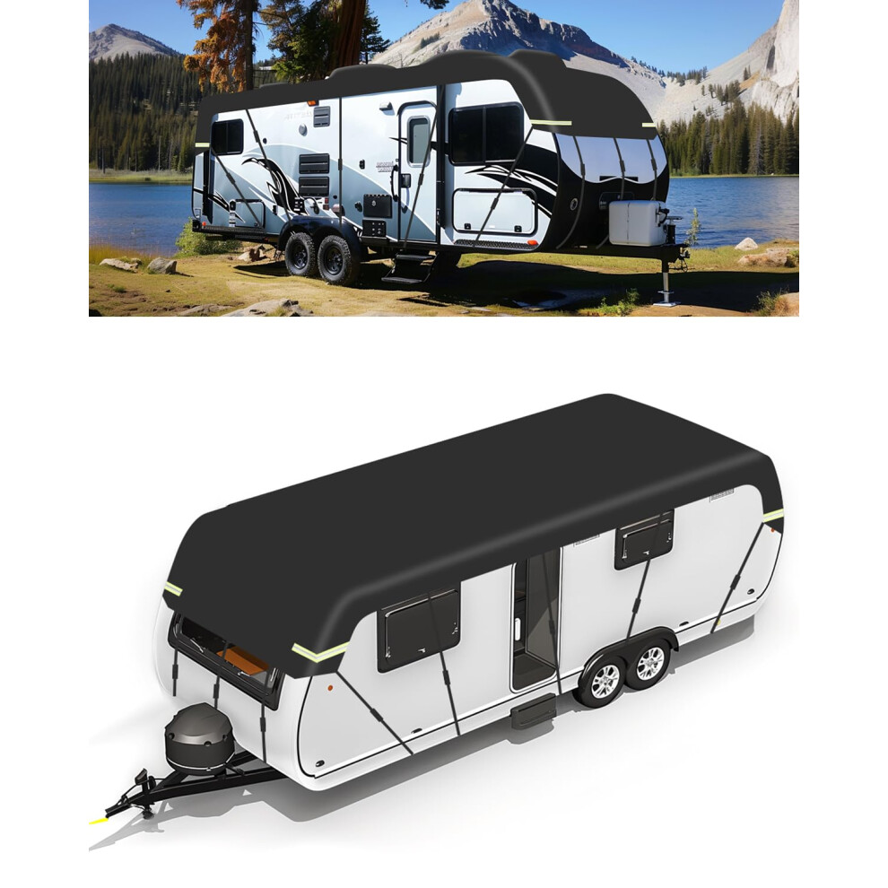 Suparee Caravan Cover Roof Caravan Covers Waterproof Caravan Top Covers Universal For Motorhome Summer Uv Protection 210D Oxford Cloth With Reflectiv 5002218027065