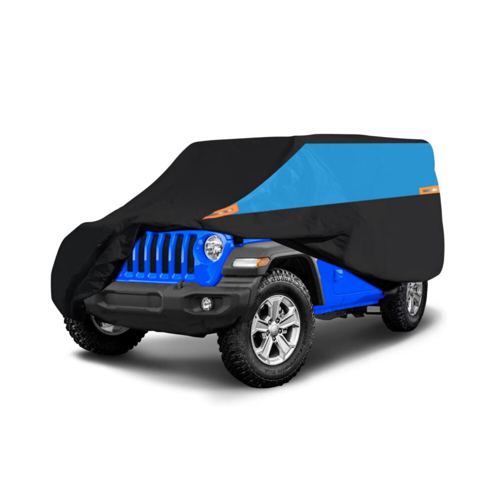 Mornyray Waterproof Car Cover All Weather Snowproof Uv Protection Windproof Outdoor Full Car Cover, Universal Fit For Sedan (Wrangler 2Door, ) Blue 5051226474521