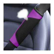 BESULEN Car Seat Belt Pads Cover, 2 Pack Leather Mesh Universal Seatbelt Shoulder Strap Protector