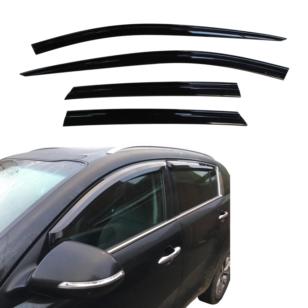 Auto Clover Wind Deflectors Set For Kia Sportage 2010 - 2015 (4 Pieces) 5051226487880