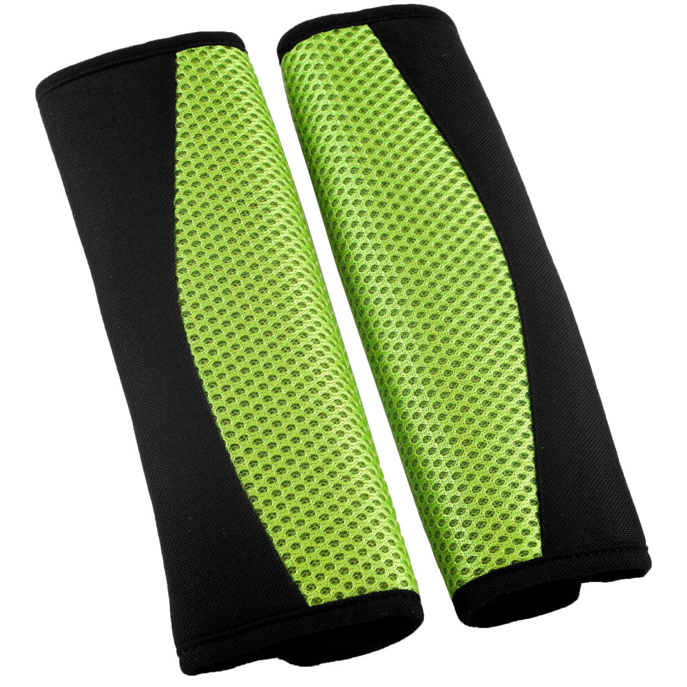 Sakura Car Seat Belt Pad - One Pair Of 'Carnaby ' - Safety And Comfort For Adults Children Family - For All Vehicles Green 5051226489778