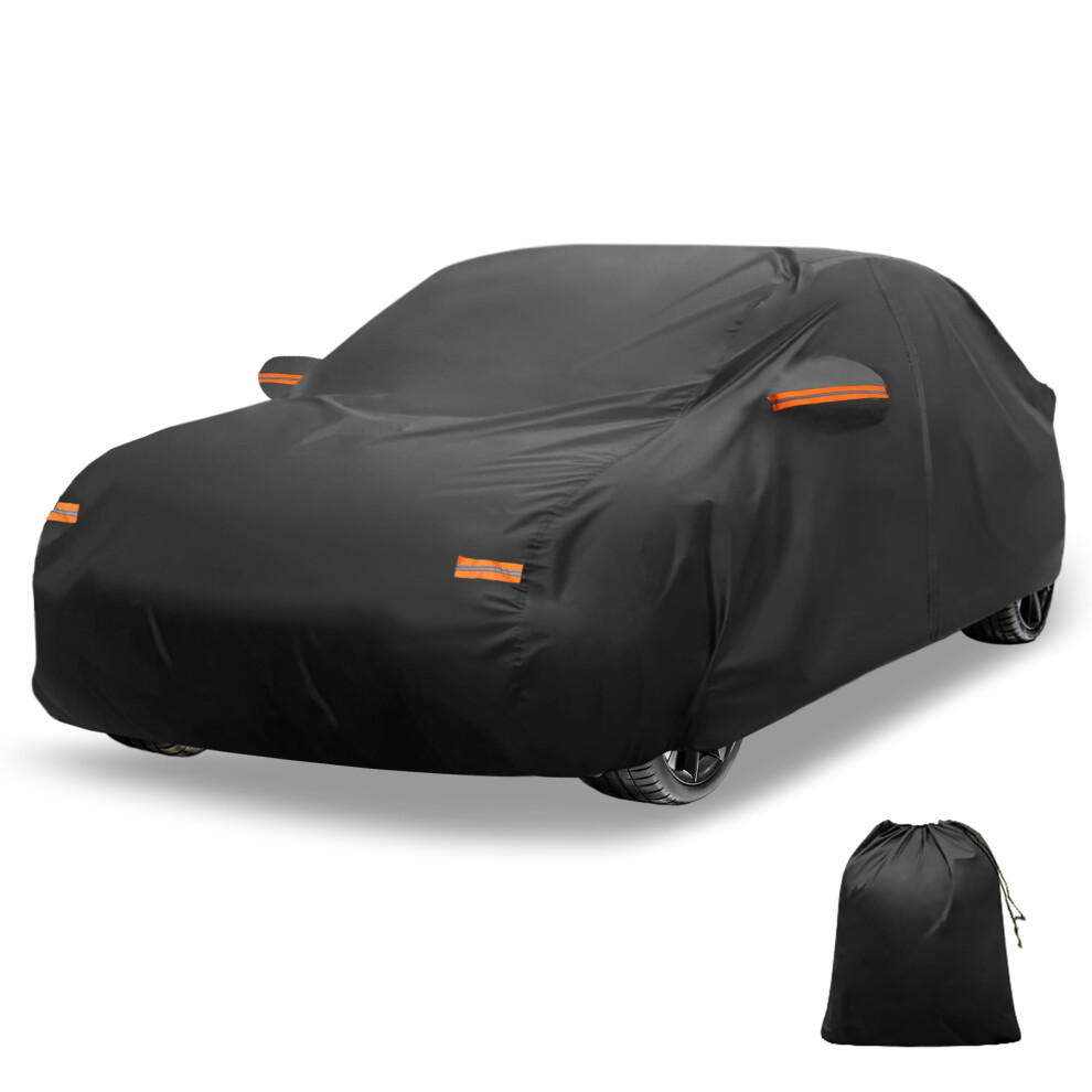 X Autohaux Car Cover For Kia Forte Sedan - Outdoor Waterproof Sun Rain Snow Hail Protection With Left Side Zipper - 210D-Pu Material 5051226473890