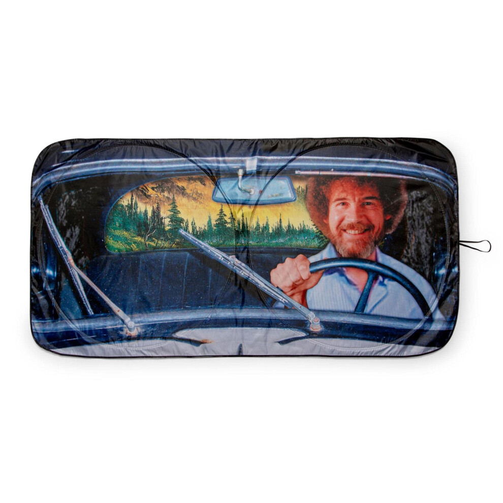Surreal Entertainment Bob Ross Happy Trees Sunshade For Car Windshield | 64 X 32 Inches 5051226476884