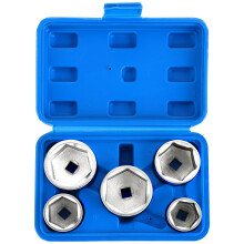 DASBET 5PCS Oil Filter Cap Wrench Socket Set 3/8" Drive Oil Filter Socket