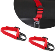 UGSHY 2 PCS Car Roll Bar Coat Hanger Hook, 0.9In Fabric Vehicle Auxiliary Hnging Buckle Parts Accessories