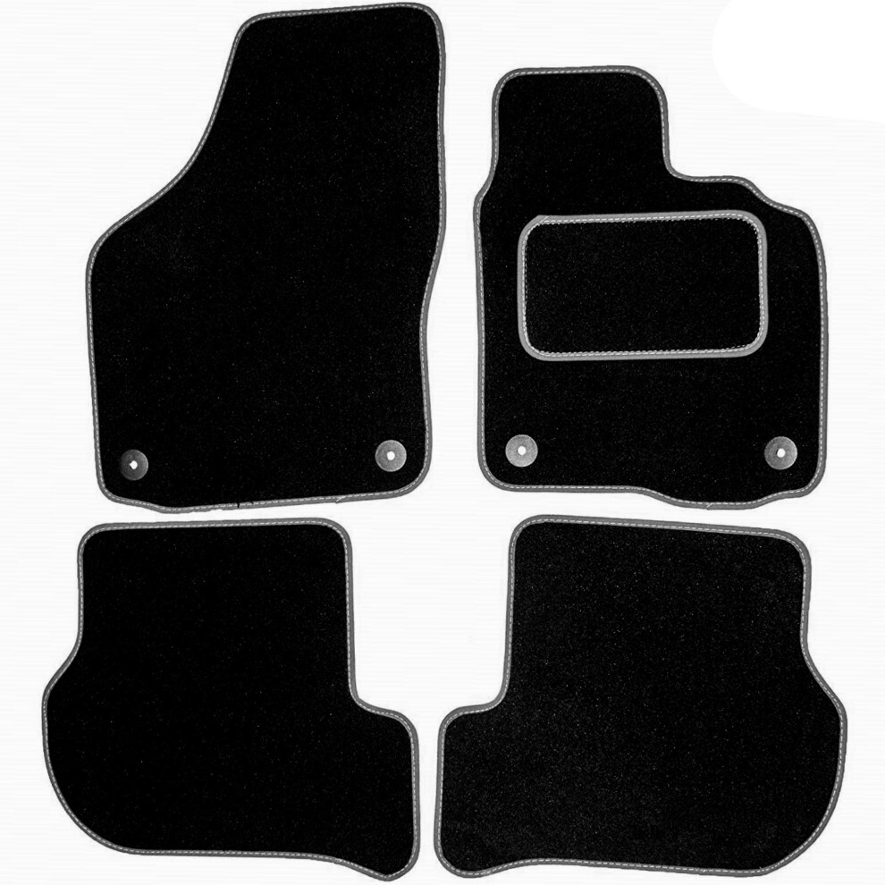 Sakura Ww8147gy Tailored Mats, Ford Focus 2015-18 Rubber Heelpad, Trim Black/Grey 5051226465314
