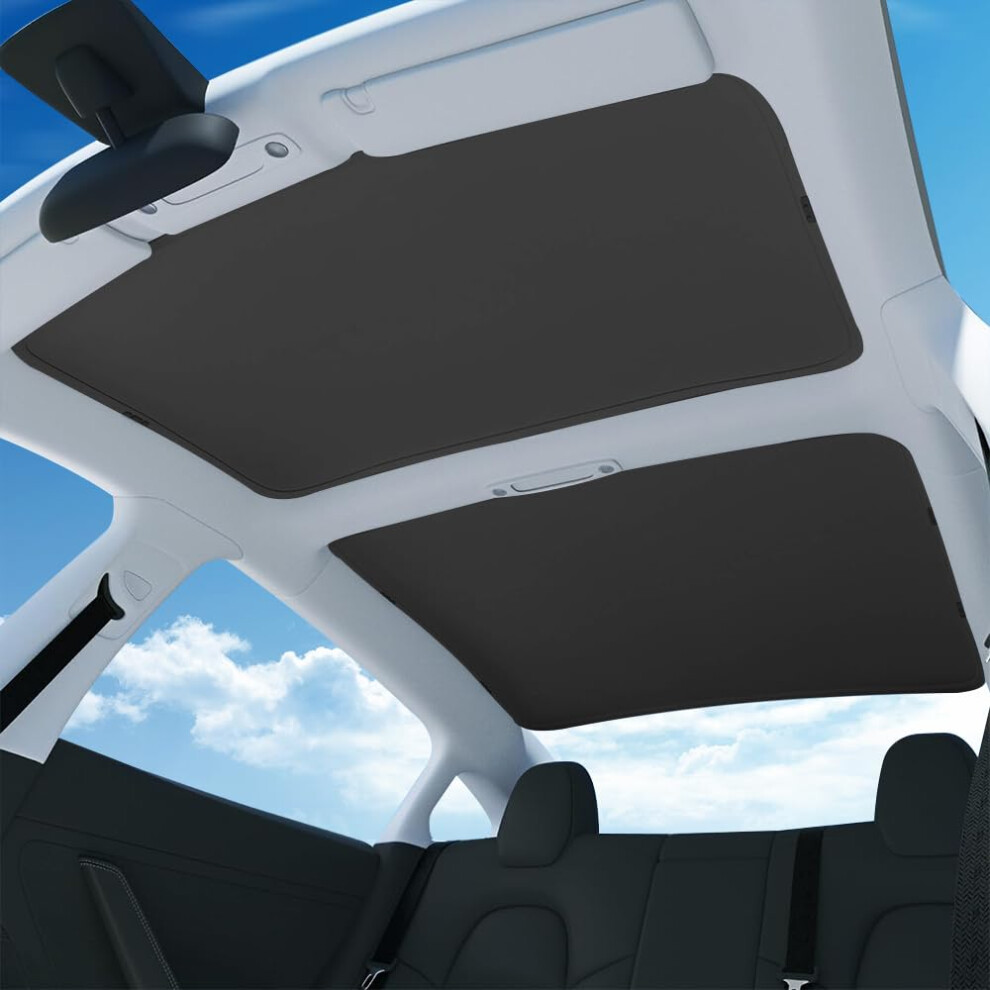 Ywooon Sunroof Sunshades For Tesla Model 3 2018-2024 2025 2026 Highland, Glass Roof Sunshade Uv Ray Protection Foldable Sunroof Sunshade For Tesla 5051226476747