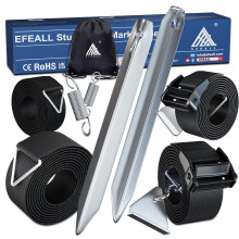 EFEALL Storm Strap Set for Awning Rail C Channel, Caravan Awning Tie Down Kit for RV with Piping Rail