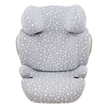 JYOKO KIDS Cover liner for car seat compatible with Cybex Solution Q2 Fix, Q3 Fix, Cybex Z Fix, Gb Elian (White Star)