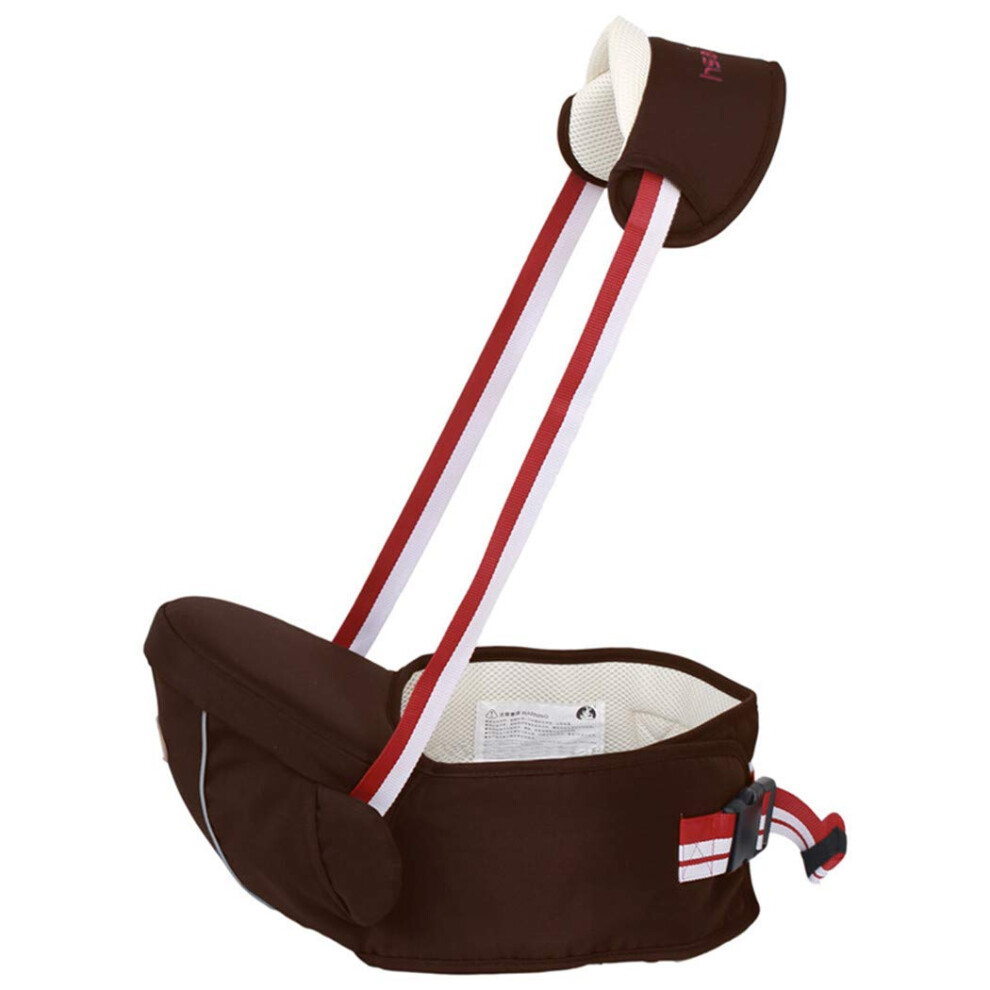 Paraphee Ergonomic Hipseat Baby Carrier With Shoulder Strap, Waist Stool Seat For Carrying Baby Toddlers, Light Weight And Labor Saving-Coffee
