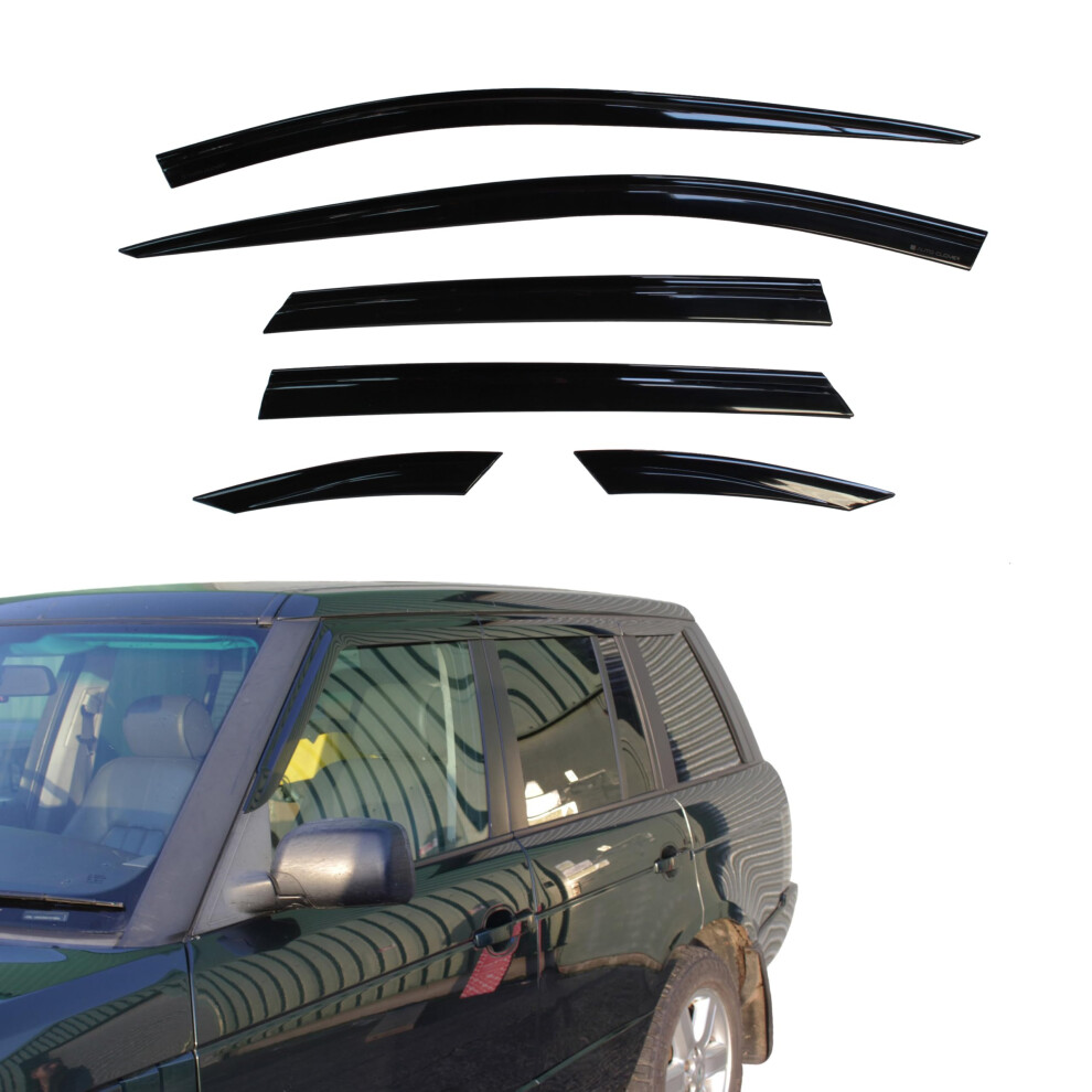Auto Clover Wind Deflectors Set For Range Rover Vogue L322 (6 Pieces) 5051226488252