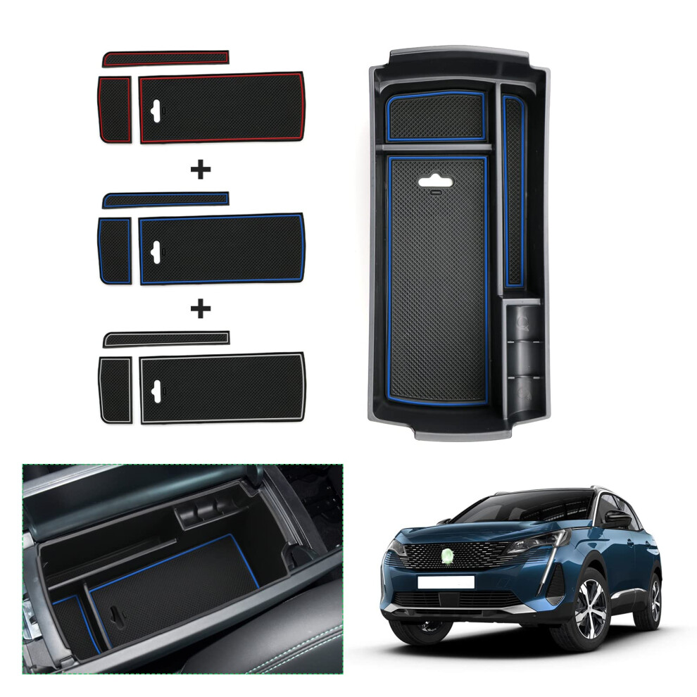 Gafat Compatible With Peugeot 3008 5008 2016-2024/ C5 Aircross Ds7 Crossback 2018-2025 Centre Console Storage Box, Armrest Tray Organiser 5051226490606