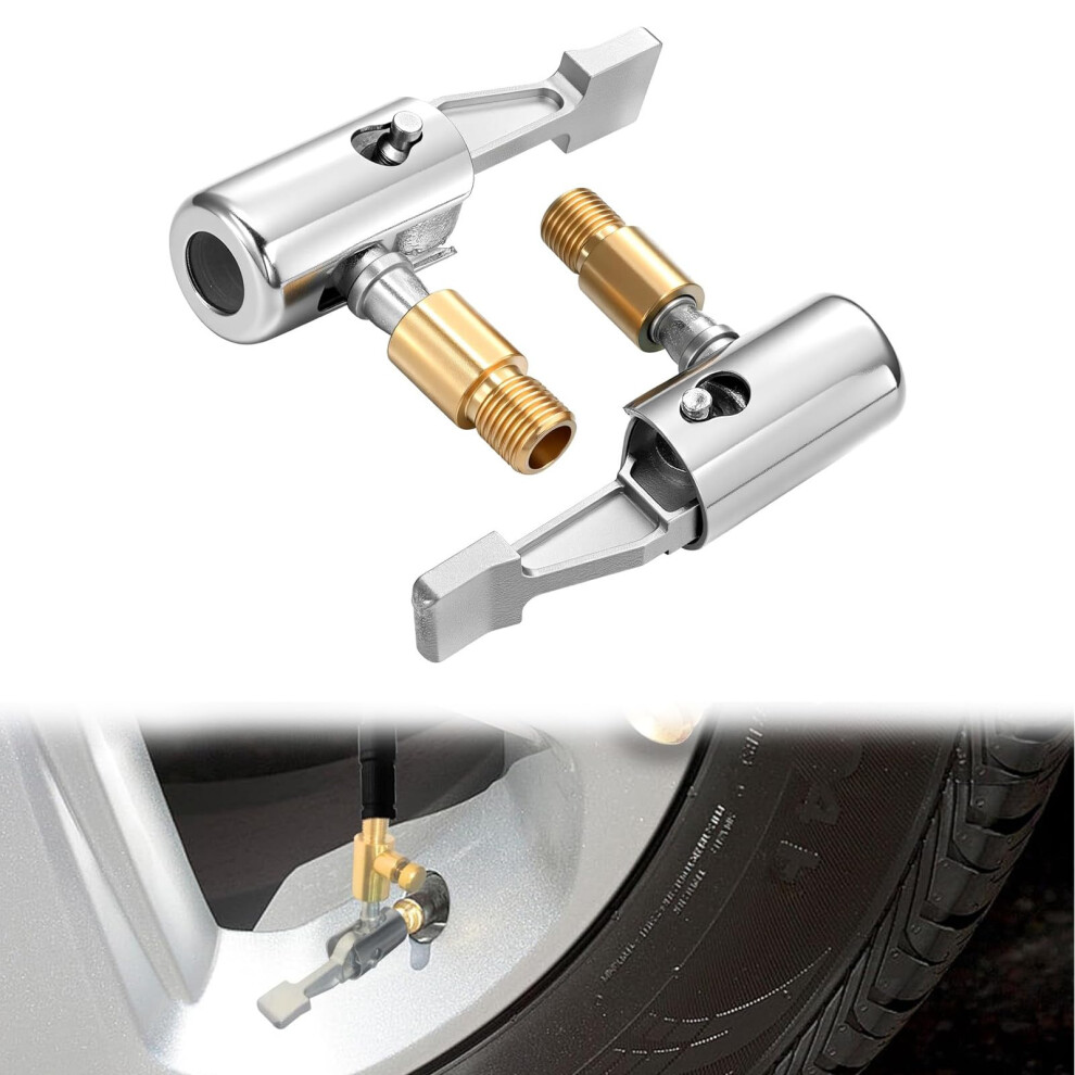 Aiwxeeu 2 Pcs Tire Air Chucks, Lock On Air Chuck, Tire Inflation Accessories, Tyre Inflator Adaptor For Motorcycles, Bike, Truck 5051226451041