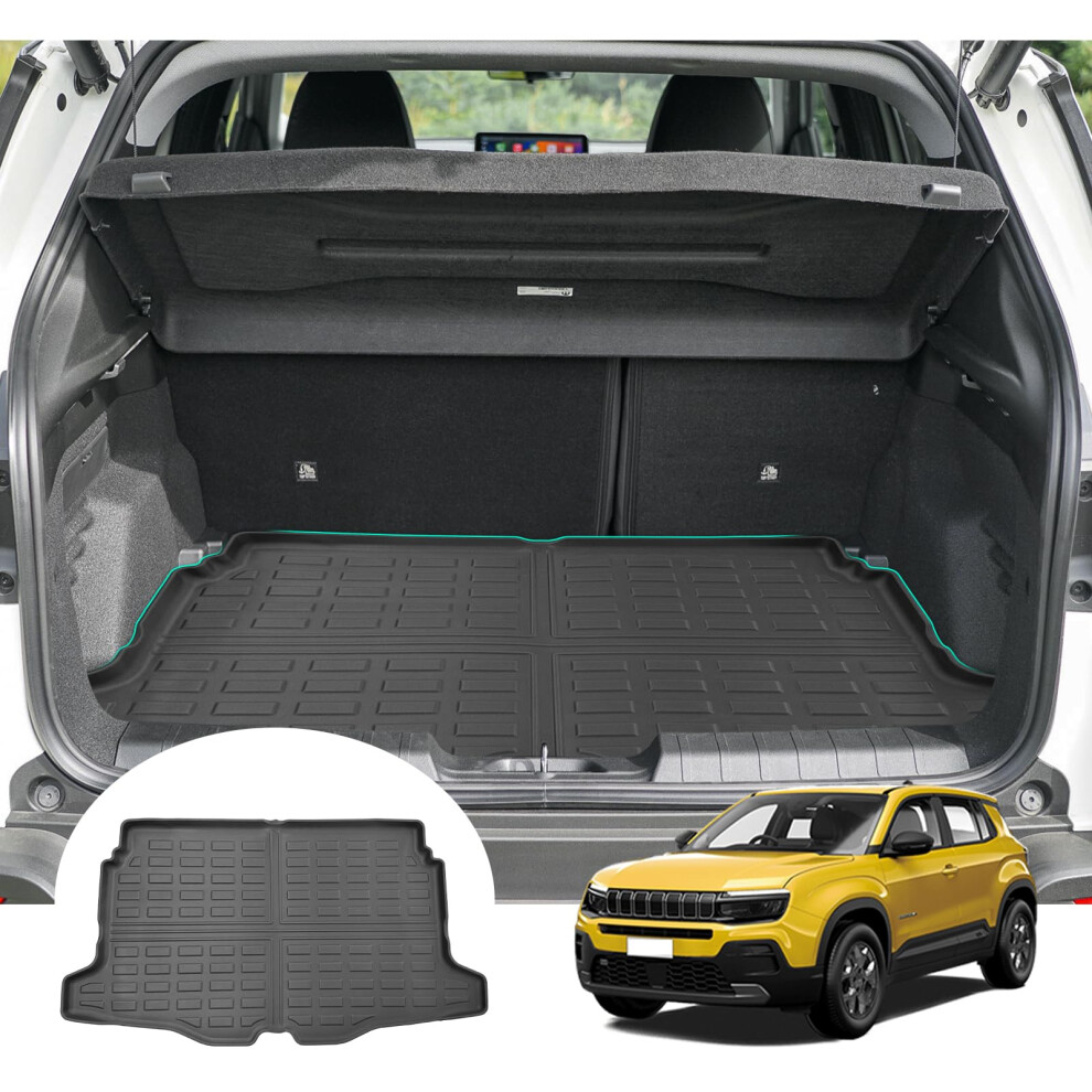 Gafat Compatible With Jeep Avenger 2026 2025-2023 Boot Mat, Easy To Fold, Avenger Hybrid Ev 2025 Mats Tpe All Weather Boot Liner 5051226480355