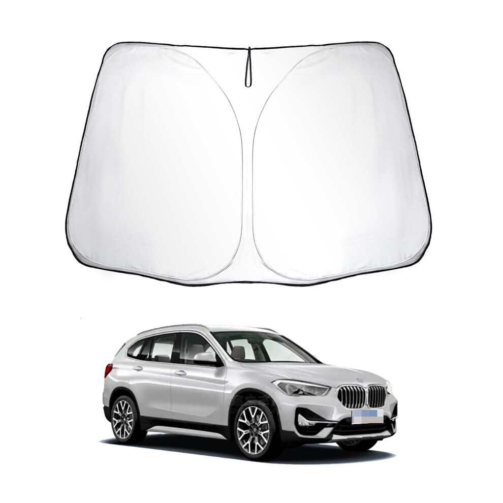 Sktu Windscreen Sunshade Compatible With Bmw X1 F48 U11 2016-2024 Foldable Car Front Window Sun Visor With Uv Protection 5051226478840
