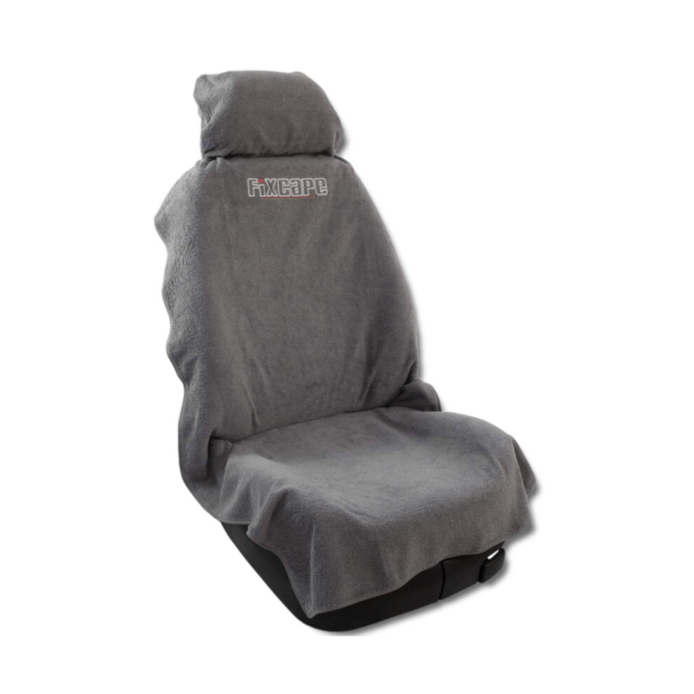Fixcape Unique Terry Cloth Car Seat Covers Throw-On'' Seat Cover/Car Seat Protectors/Front Seat Covers (Grey) Grey 5051226484803