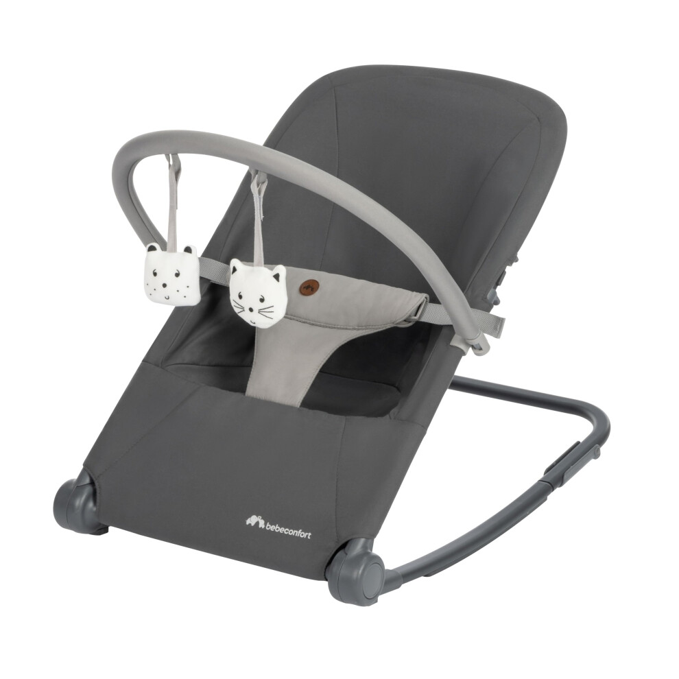 Bebeconfort Aster, Baby Rocker, 0–2 Years, Lightweight (2.7 Kg), Ultra-Flat Folding, Adjustable Backrest, Removable Toy Arch, 3-Point Harness Bébéconfort